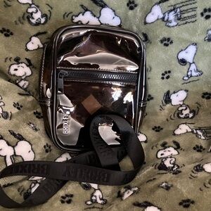 Brixton Glossy Transparent Black Belt/Crossbody Bag